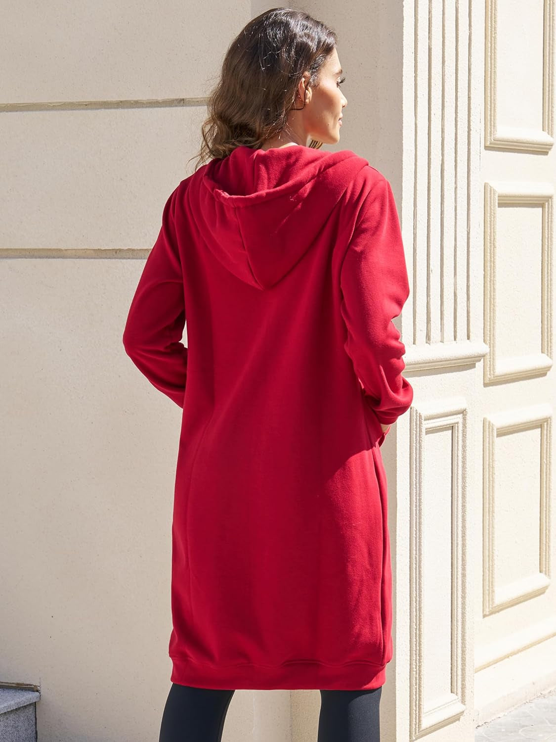 Hoodies for Women Fashion Sweatshirts: Comfortable Full Zip up Hoodie Womens Long Fleece Sweatshirt with Pockets