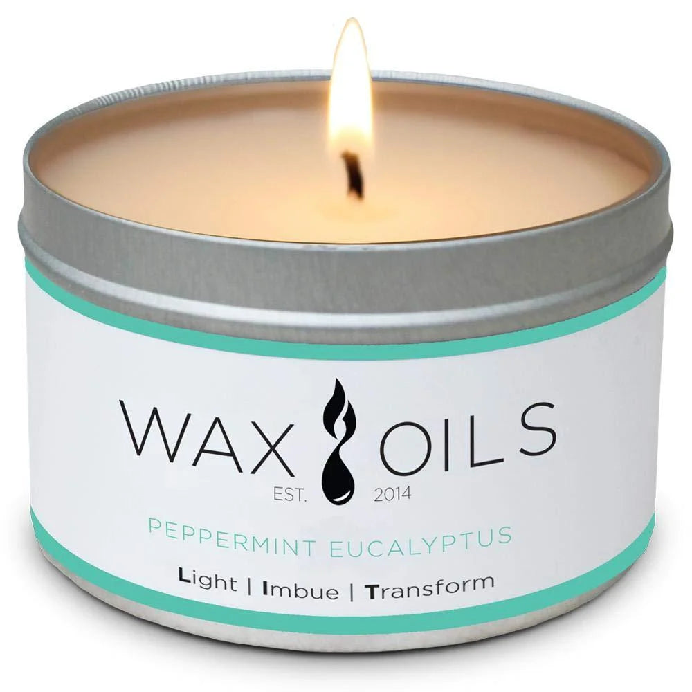 Wax and Oils Soy Wax Aromatherapy Scented Candles (Autumn Spice) 8 Ounces. Single Autumn Spice