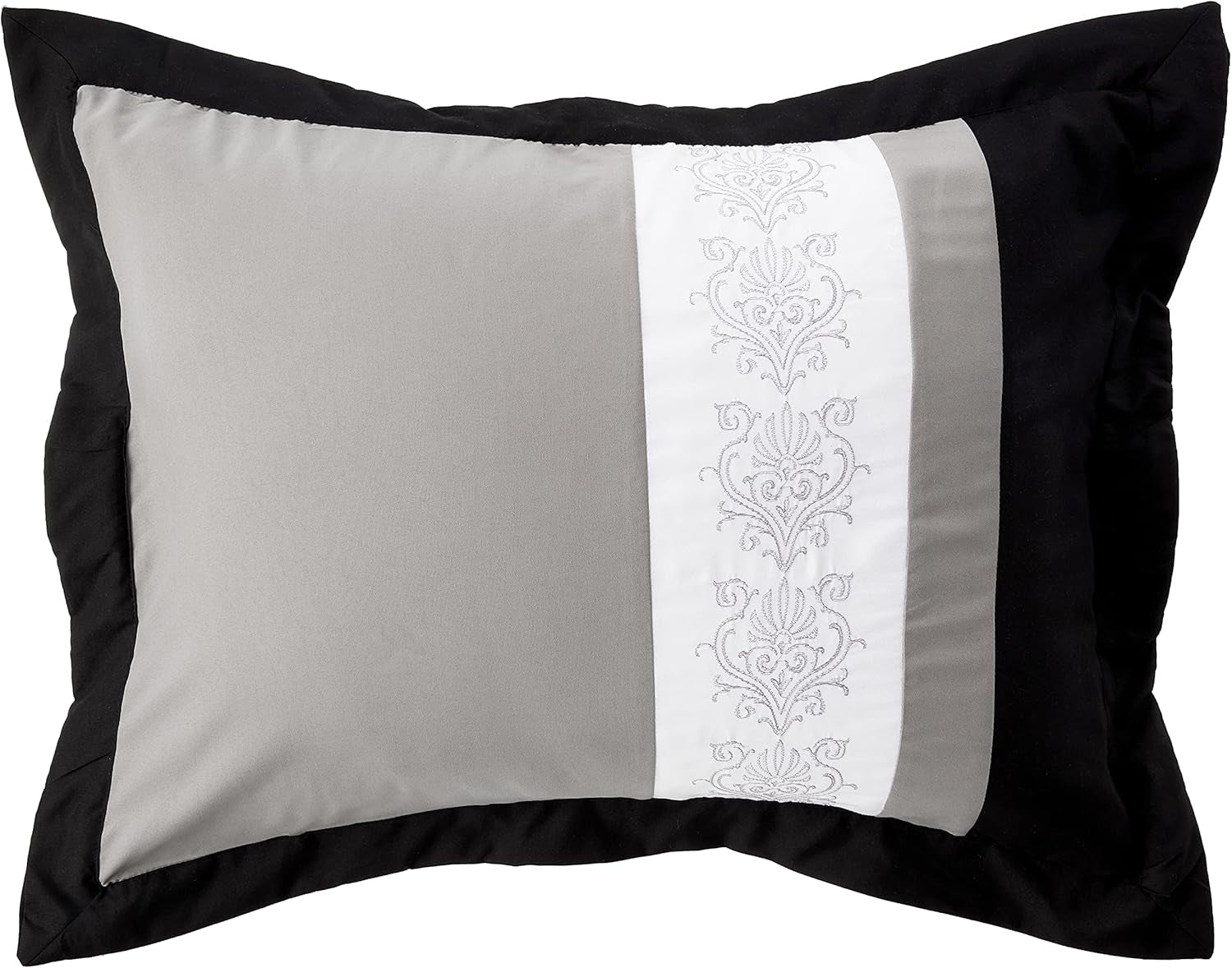 8-Piece Embroidery Comforter Set, Queen, Livingston Black