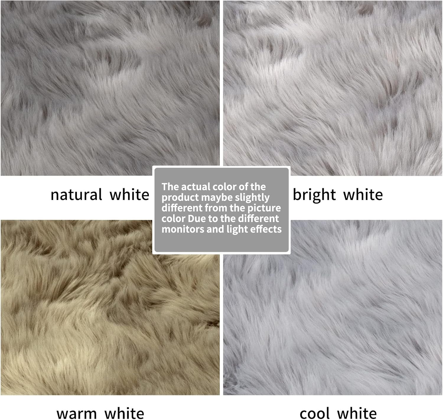 Ultra Soft Faux Fur Area Rug Grey Fluffy Rug Plush Chair Cover Seat Pad Fuzzy Carpet Furry besides Rug for Bedroom Floor Sofa Living Room 2X4 Feet (Rectangular, Light Grey)