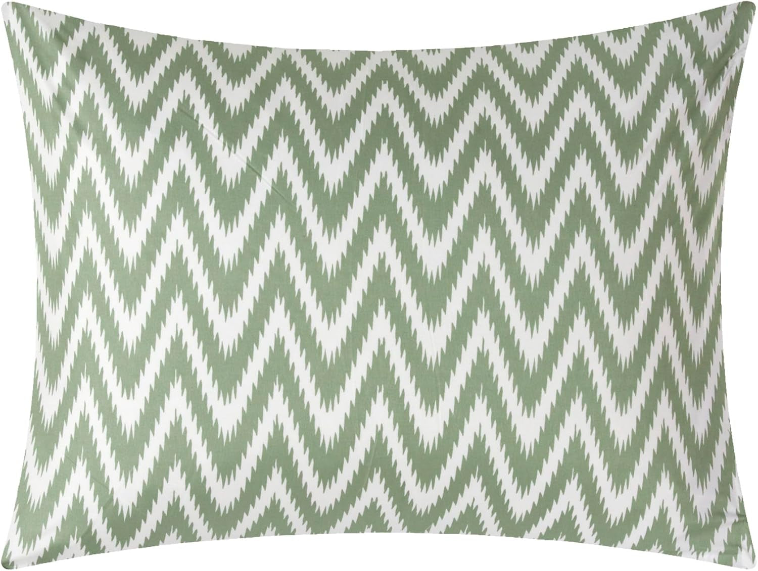 CS0588-AN 20 Piece Jacksonville Complete Bed Room in a Bag Super Pinch Pleated Design Reversible Chevron Pattern Comforter Set, Sheet, Window Treatments and Decorative Pillows, Queen, Green
