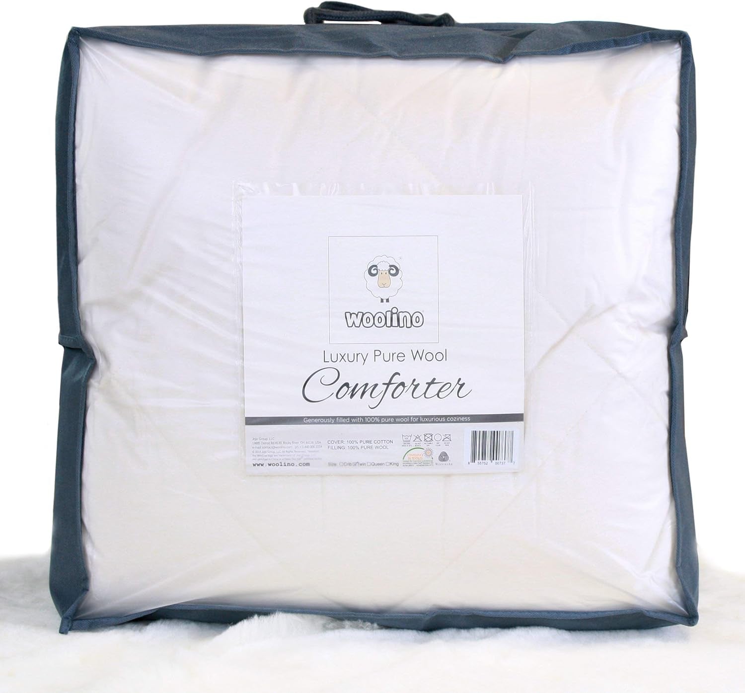 Premium Australian Wool Duvet Insert Bed Comforter, Mid-Weight Wool Comforter, Washable, Twin