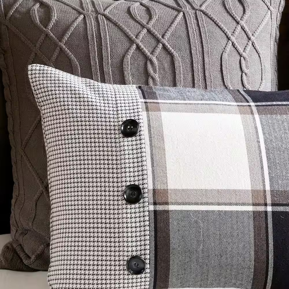 Urban Cabin Brown Cotton Queen Jacquard Comforter Set