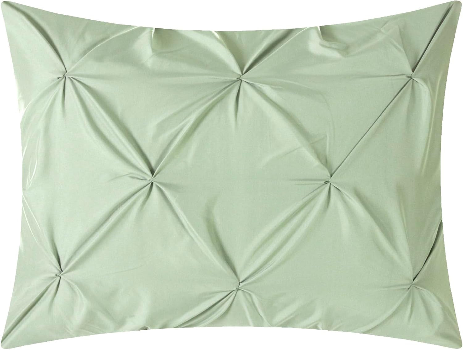 CS0588-AN 20 Piece Jacksonville Complete Bed Room in a Bag Super Pinch Pleated Design Reversible Chevron Pattern Comforter Set, Sheet, Window Treatments and Decorative Pillows, Queen, Green