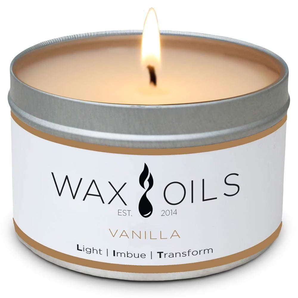 Wax and Oils Soy Wax Aromatherapy Scented Candles (Autumn Spice) 8 Ounces. Single Autumn Spice
