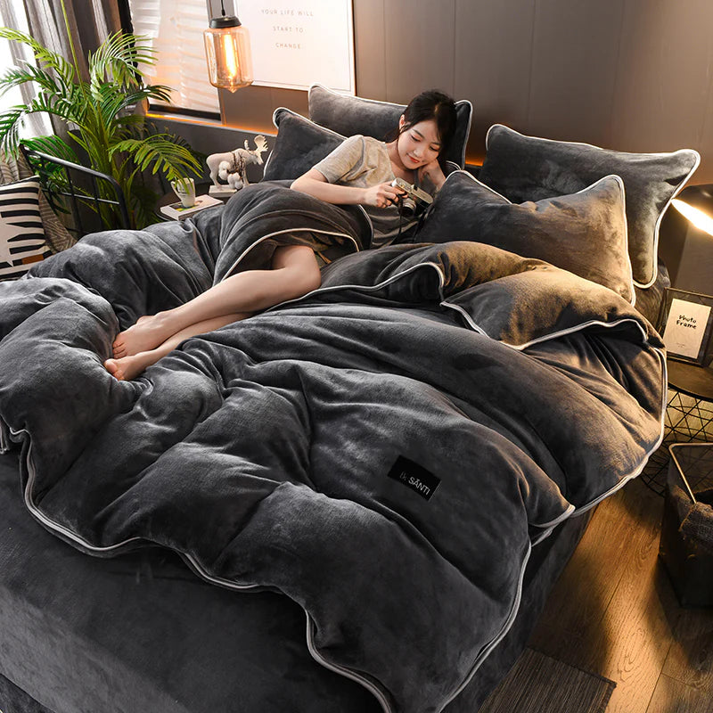 Kefalonia Autumn Velvet Bedding Set