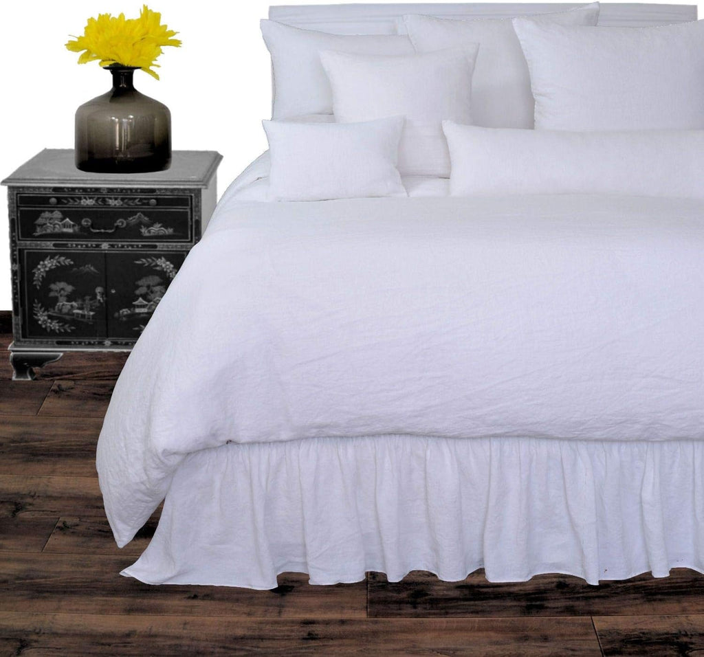 Luxury White Washed Flax 100 Pure Soft Organic Belgian Linen Elegant Comfortable Comfort Crisp Linen Souq Duvet Bed Heavy Comforter Case Washable Linen Duvet Bedding Duvet Cover Covers Fullxl88X90