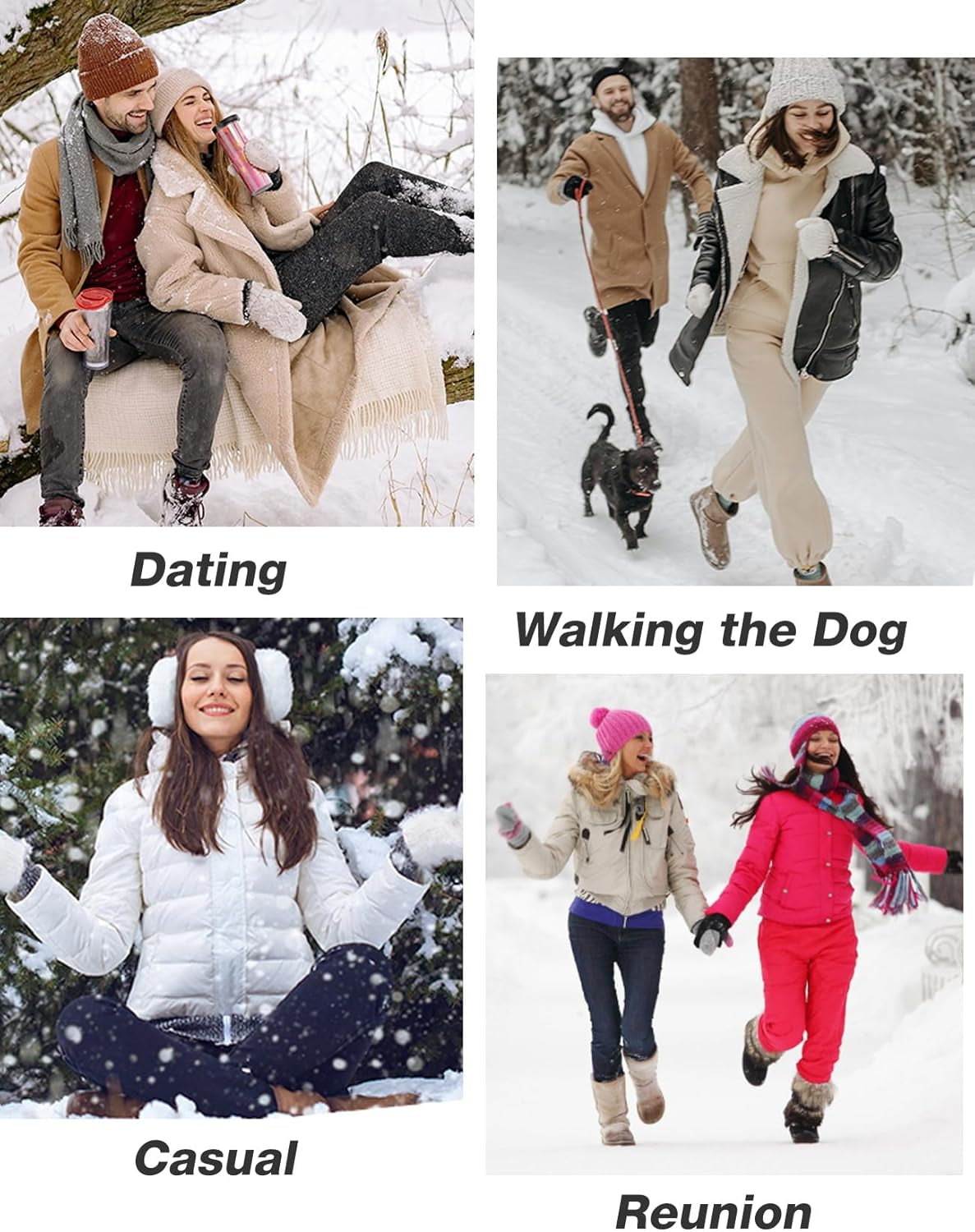 Women'S Winter Warm Fleece Joggers Pants Sherpa Lined Athletic Active Sweatpants