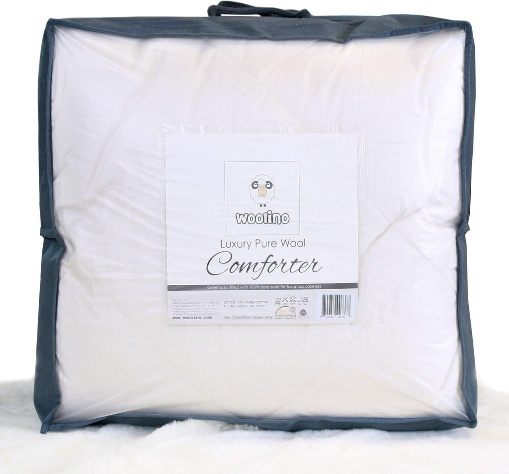 Premium Australian Wool Duvet Insert Bed Comforter, Mid-Weight Wool Comforter, Washable, Twin