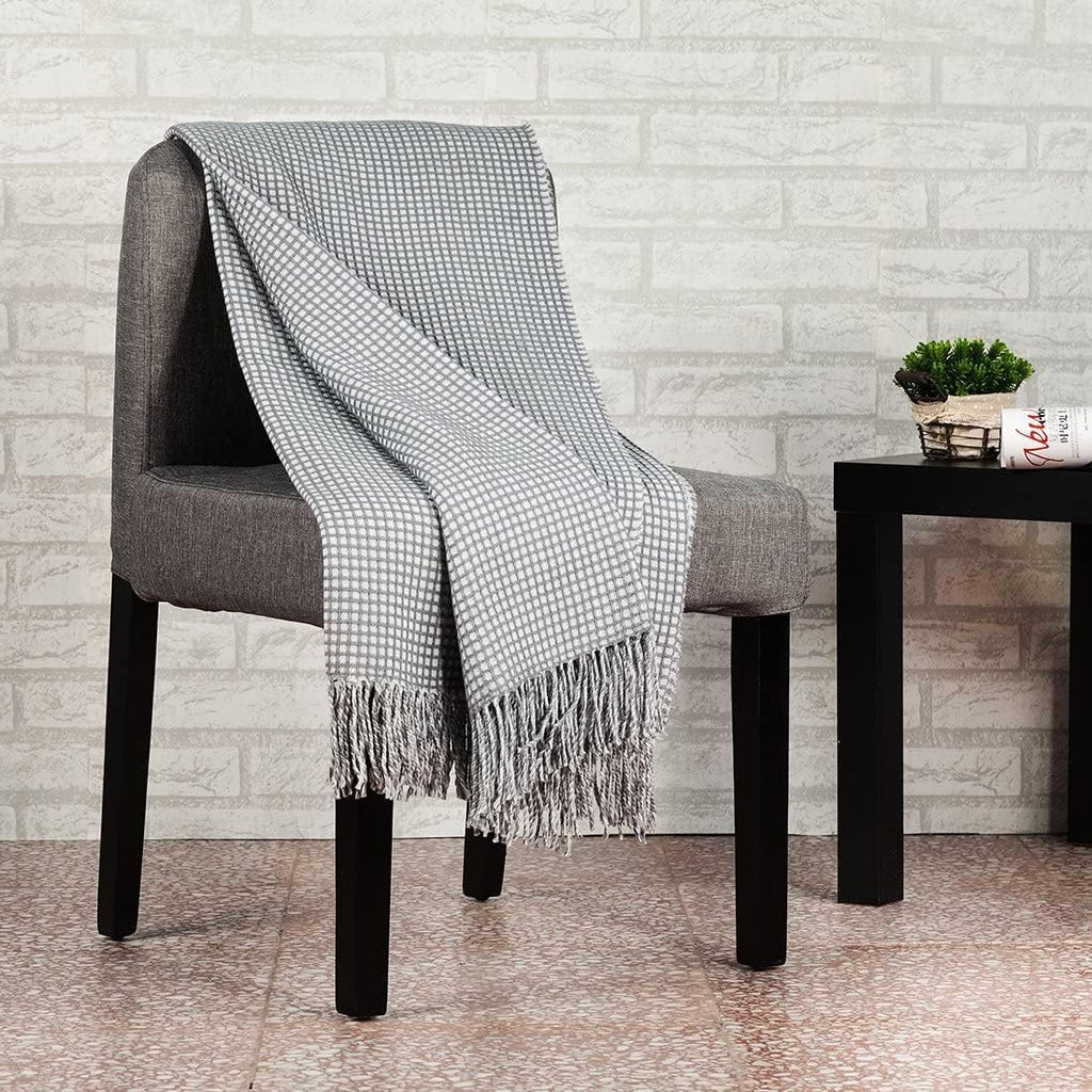 Wool Throw Blankets - Soft, Lightweight Cashmere Wool, Yellow Throws for Twin Couch