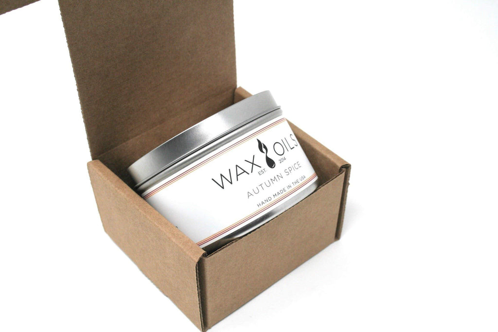 Wax and Oils Soy Wax Aromatherapy Scented Candles (Autumn Spice) 8 Ounces. Single Autumn Spice