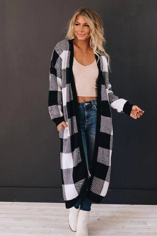 Board Games Pocketed Checkered Cardi - Perfect Discovery