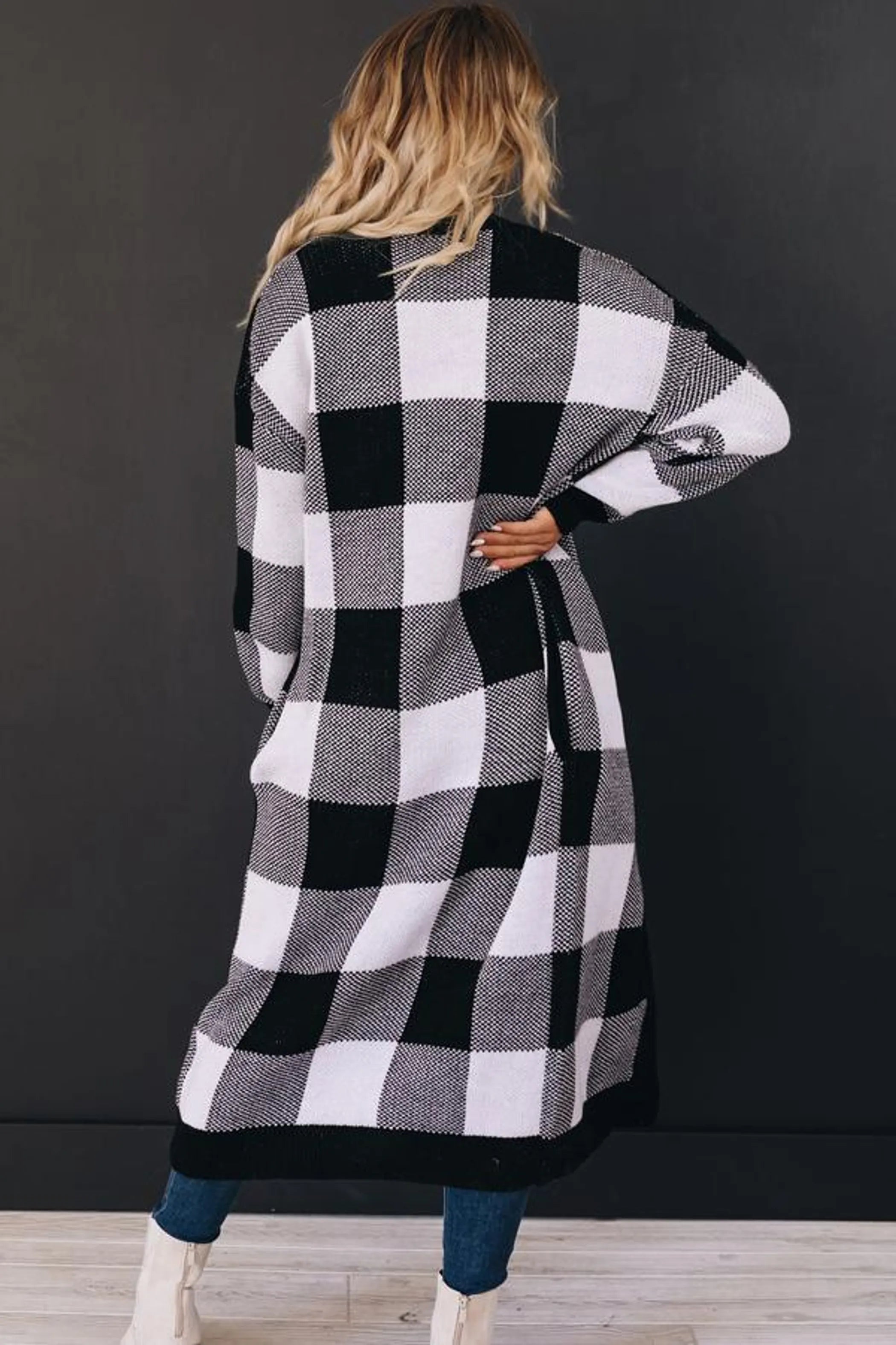 Board Games Pocketed Checkered Cardi - Perfect Discovery