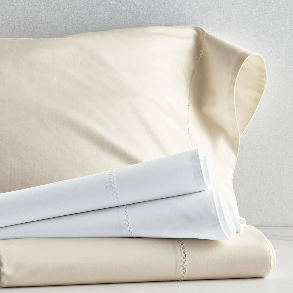Legends Hotel Organic 4-Piece White Solid 300-Thread Count Cotton Sateen King Sheet Set