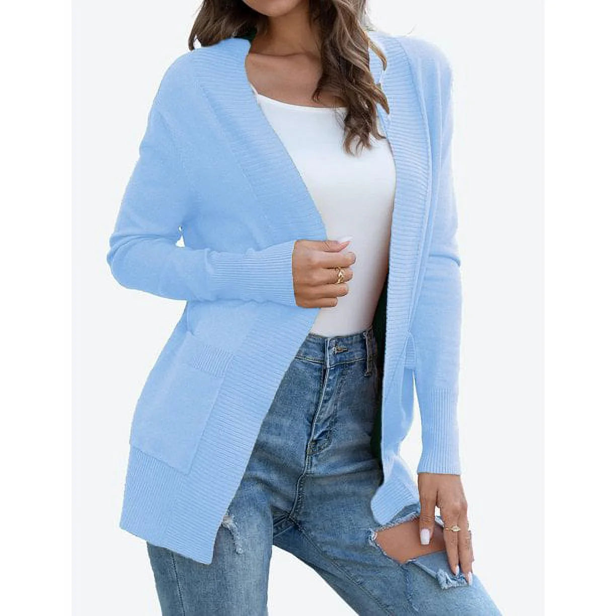 Women'S Cardigan Casual Lightweight Knit Cardigan Sweaters of Female S-2X