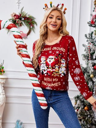 Red Snowflake Christmas Pullover Sweater - Perfect Discovery