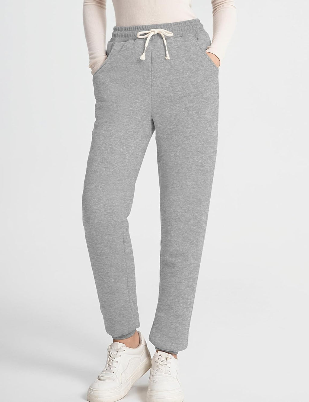 Women'S Winter Warm Fleece Joggers Pants Sherpa Lined Athletic Active Sweatpants