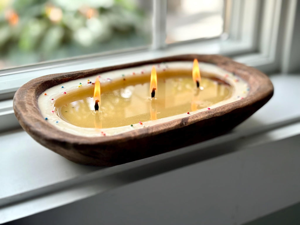 Apple Walnut Crisp | Fall Candle | Dough Bowl Candle | Fall Scent | Soy Candle | Wooden Bowl | Gift for Her | House Warming Gift | Fall |